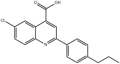 6-氯-2-(4-丙基苯基)喹啉-4-羧酸 结构式