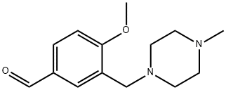 4-methoxy-3-[(4-methylpiperazin-1-yl)methyl]benzaldehyde 结构式