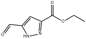 5-甲酰基吡唑-3-甲酸乙酯 结构式
