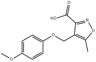 4-[(4-methoxyphenoxy)methyl]-5-methylisoxazole-3-carboxylic acid 结构式