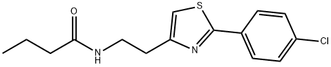 N-[2-[2-(4-氯苯基)-4-噻唑基]乙基]丁酰胺 结构式