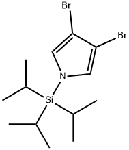 N-(三异丙基甲硅烷基)-3,4-二溴吡咯 结构式