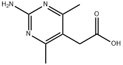 (2-氨基-4,6-二甲基-5-嘧啶基)乙酸 结构式