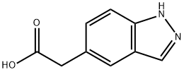 2-(1H-Indazol-5-yl)ethanoic acid, 5-(Carboxymethyl)-1H-indazole 结构式