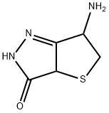 3H-Thieno[3,2-c]pyrazol-3-one,  6-amino-2,3a,5,6-tetrahydro- 结构式