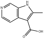 2-甲基-1H-吡咯并[2,3-C]吡啶-3-羧酸 结构式