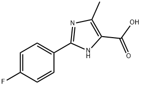 2-(4-FLUOROPHENYL)-5-METHYL-3H-IMIDAZOLE-4-CARBOXYLIC ACID 结构式