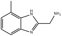 (4-甲基-1H-苯并咪唑-2-基)甲胺盐酸盐 结构式