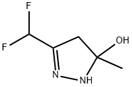 1H-Pyrazol-5-ol,  3-(difluoromethyl)-4,5-dihydro-5-methyl- 结构式