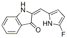 3H-Indol-3-one,  2-[(5-fluoro-1H-pyrrol-2-yl)methylene]-1,2-dihydro- 结构式
