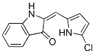 3H-Indol-3-one,  2-[(5-chloro-1H-pyrrol-2-yl)methylene]-1,2-dihydro- 结构式