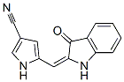 1H-Pyrrole-3-carbonitrile,  5-[(1,3-dihydro-3-oxo-2H-indol-2-ylidene)methyl]- 结构式