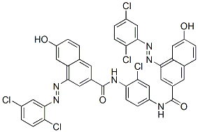 2-Naphthalenecarboxamide, N,N'-(2-chloro-1,4-phenylene) bis[4-[(2,5-dichlorophenyl)azo]-6-hydroxy- 结构式