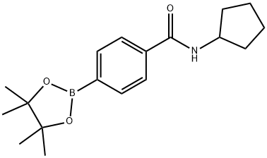 4-(N-环戊己氨基甲酰基)苯硼酸频哪酯 结构式