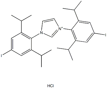 1,3-双(4-碘代-2,6-二异丙基苯基)-1H-咪唑-3-氯化铵 结构式