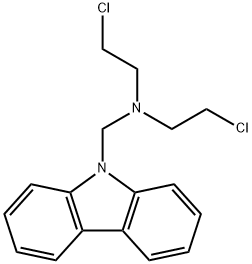 N-(carbazol-9-ylmethyl)-2-chloro-N-(2-chloroethyl)ethanamine 结构式