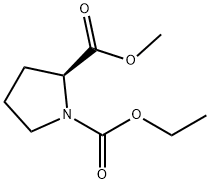 N-(乙氧基羰基)-(S)-(-)-脯氨酸甲酯 结构式