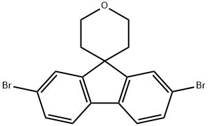 2,7-二溴-2',3',5',6'-四氢螺[芴-9,4'-吡喃] 结构式