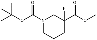 1-BOC-3-氟哌啶-3-甲酸甲酯 结构式