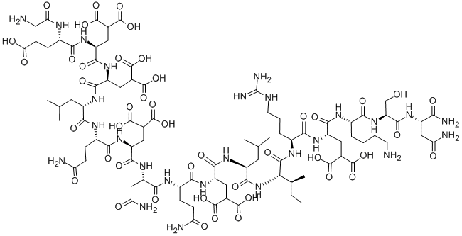 GLY-GLU-GLA-GLA-LEU-GLN-GLA-ASN-GLN-GLA-LEU-ILE-ARG-GLA-LYS-SER-ASN-NH2 结构式