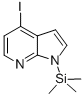 4-碘-1-(三甲基硅酯)-1H-吡咯并[2,3-B]吡啶 结构式