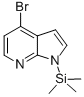 4-溴-1-(三甲基硅酯)-1H-吡咯并[2,3-B]吡啶 结构式