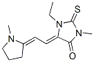 1-ethyl-3-methyl-5-[(1-methyl-2-pyrrolidinylidene)ethylidene]-2-thioxoimidazolidin-4-one 结构式