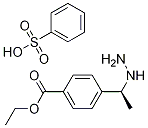 4-[(1S)-1-肼基乙基]苯甲酸乙酯苯磺酸盐 结构式
