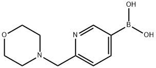 6-[(4-吗啉基)甲基]吡啶-3-硼酸 结构式