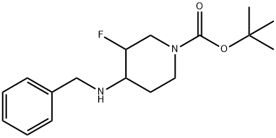 叔丁基4 - (苄基氨基)-3 - 氟哌啶-1 - 羧酸 结构式
