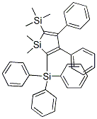 1,1-DIMETHYL-3,4-DIPHENYL-2-TRIMETHYLSILANYL-5-TRIPHENYLSILANYL-1H-SILOLE 结构式