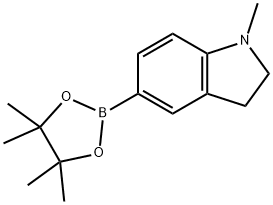 1-甲基-5-(4,4,5,5-四甲基-1,3,2-二氧苯并呋喃-2-基)吲哚 结构式