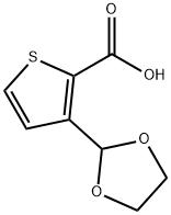 3-(1,3-二氧戊环-2-基)噻吩-2-羧酸 结构式