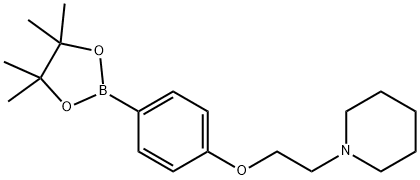 4-(2-(哌啶-1-基)乙氧基)苯基硼酸频哪醇酯 结构式