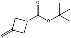 1-BOC-3-亚甲基氮杂环丁烷 结构式