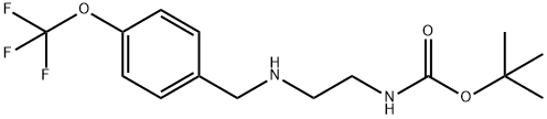 Tert-butyl (2-((4-(trifluoroMethoxy)benzyl)aMino)ethyl)carbaMate 结构式