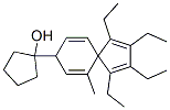 1-(1,2,3,4-TETRAETHYL-6-METHYLSPIRO[4.5]DECA-1,3,6,9-TETRAEN-8-YL)CYCLOPENTANOL 结构式