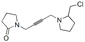 N-(4-(2-Chloromethylpyrrolidino)-2-butynyl)-2-pyrrolidone 结构式