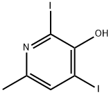 2,4-Diiodo-3-hydroxy-6-methylpyridine 结构式