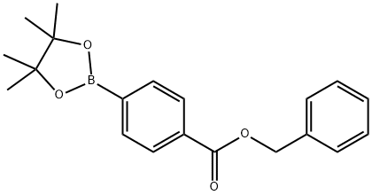 苄基4-(4,4,5,5-四甲基-1,3,2-二氧硼杂环戊烷-2-基)苯甲酸甲酯 结构式