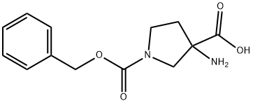 3-AMINO-3-HYDROXYCARBONYL-1-N-CBZ PYRROLIDINE 结构式