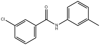 3-氯-N-(3-甲基苯基)苯甲酰胺 结构式