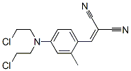 2-[[4-[bis(2-chloroethyl)amino]-2-methyl-phenyl]methylidene]propanedin itrile 结构式