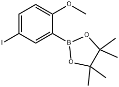 5-碘-2-甲氧基苯硼酸频那醇酯 结构式