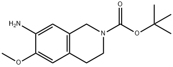 7-氨基-6-甲氧基-3,4-二氢异喹啉-2(1H)-羧酸叔丁酯 结构式