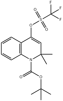 tert-butyl 2,2-dimethyl-4-{[(trifluoromethyl)sulfonyl]oxy}quinoline-1(2H)-carboxylate 结构式