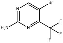 2-氨基-5-溴-4-三氟甲基嘧啶 结构式