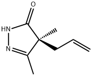 3H-Pyrazol-3-one,  2,4-dihydro-4,5-dimethyl-4-(2-propen-1-yl)-,  (4S)- 结构式