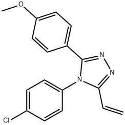 4-(4-CHLOROPHENYL)-3-(4-METHOXYPHENYL)-5-VINYL-4H-1,2,4-TRIAZOLE 结构式