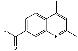 2,4-二甲基-7-喹啉甲酸 结构式